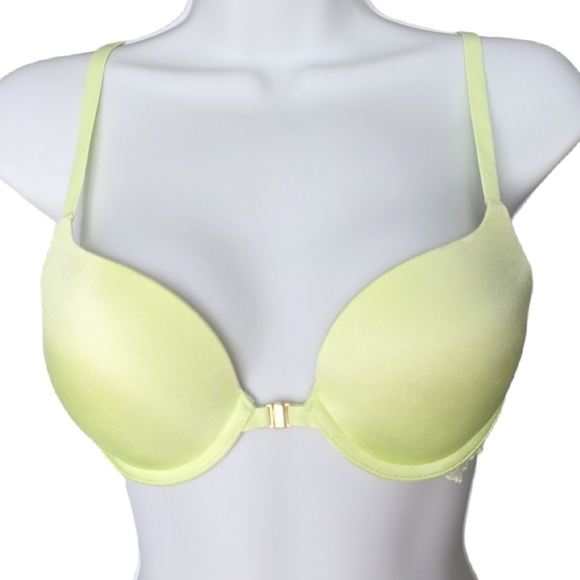 La senza Beyond Sexy front clip push up lime yellow bra size 34B C016 - Picture 1 of 8
